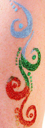glitter tattoo